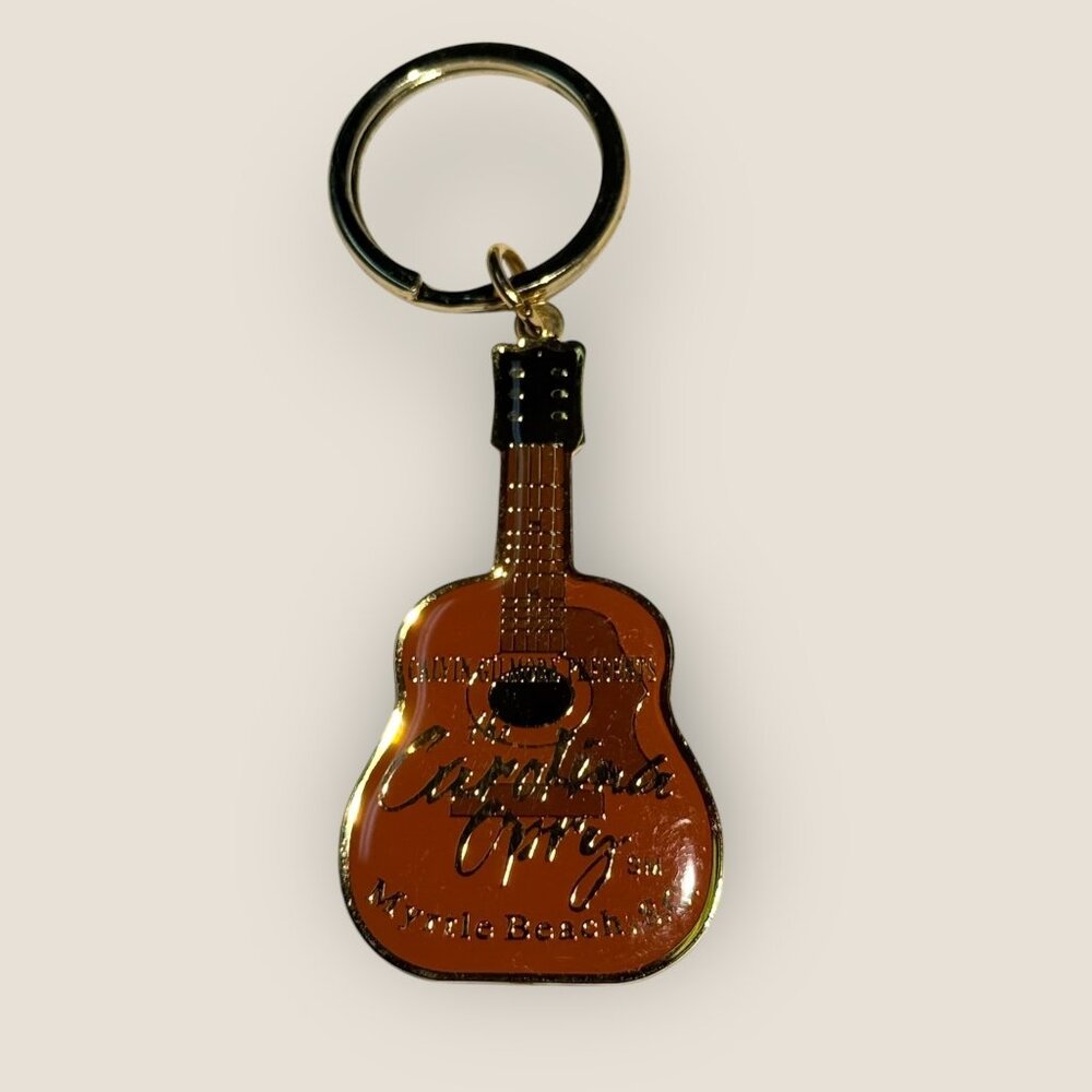 Carolina Opry Myrtle Beach Guitar Shaped Keychain Keyring Travel Music Souvenir